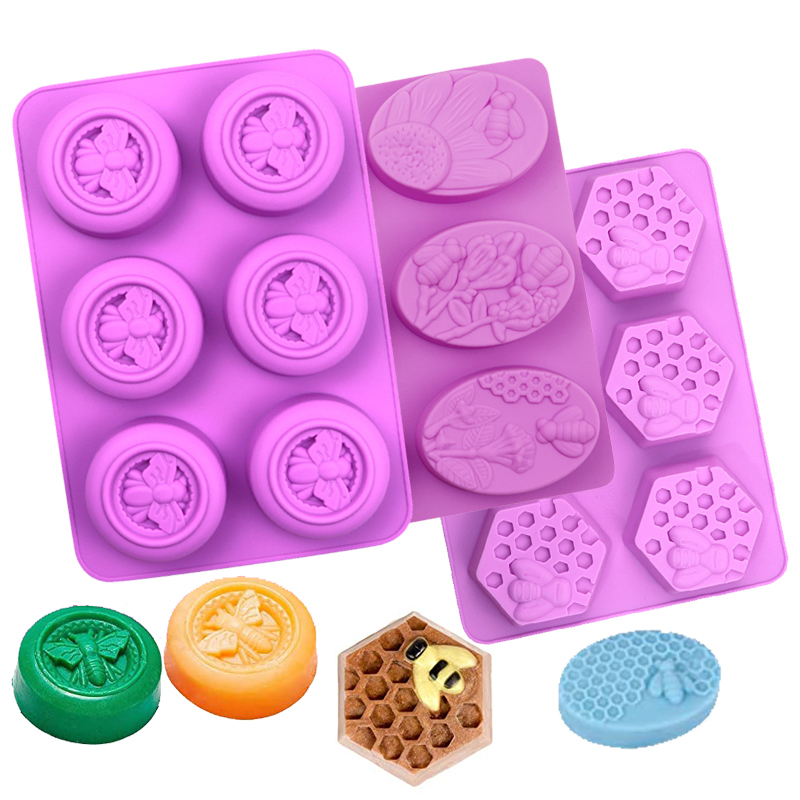 Bath Bomb Mold - Honeycomb Soap Mold 3D Bumble Bee