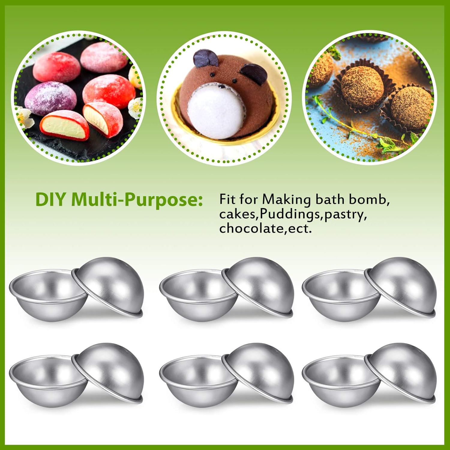 200p Extra Large 8cm Diameter  - огляд і ціна Bath Bomb Mold