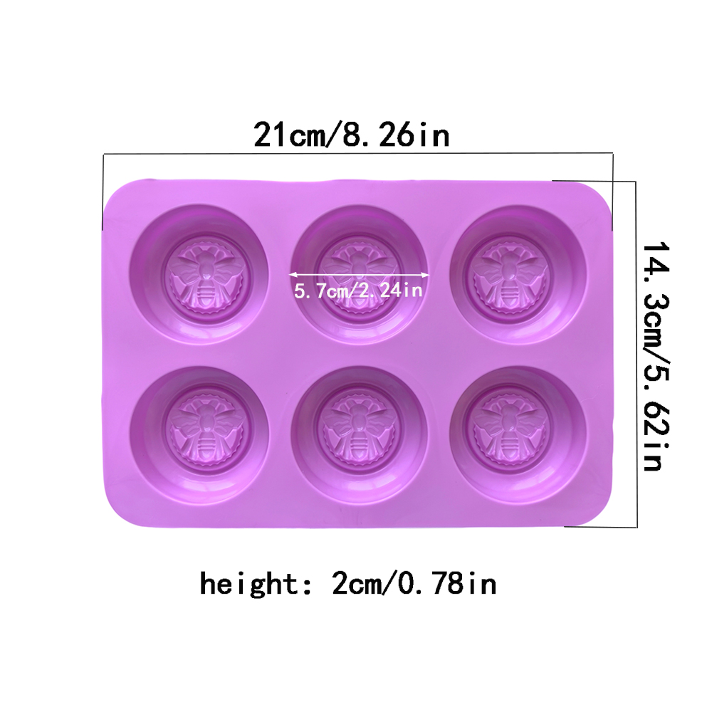 1pc Silicone Soap Mold, 3D 6-c - огляд і ціна Bath Bomb Mold