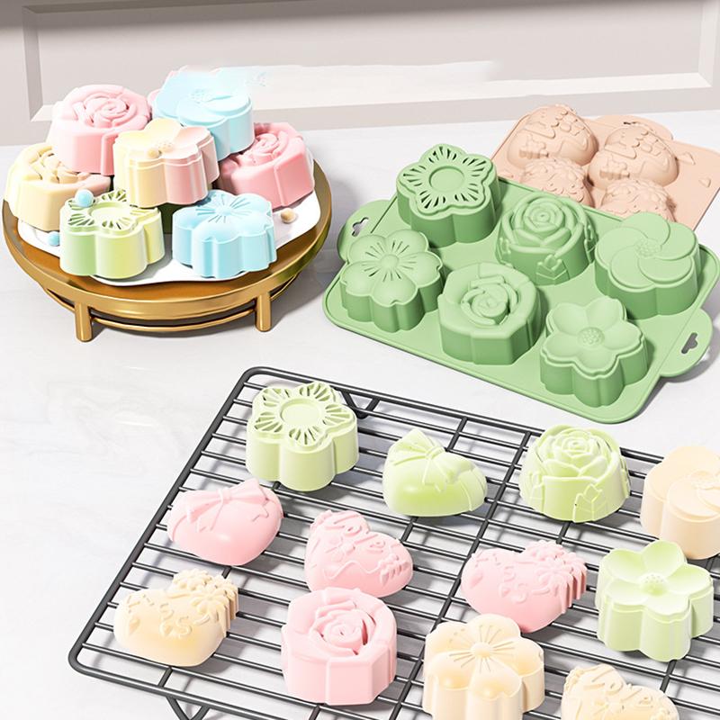 SU Flower Silicone Mold, 6 Cav - огляд і ціна Bath Bomb Mold