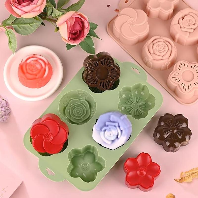 SU Flower Silicone Mold, 6 Cav - огляд і ціна Bath Bomb Mold