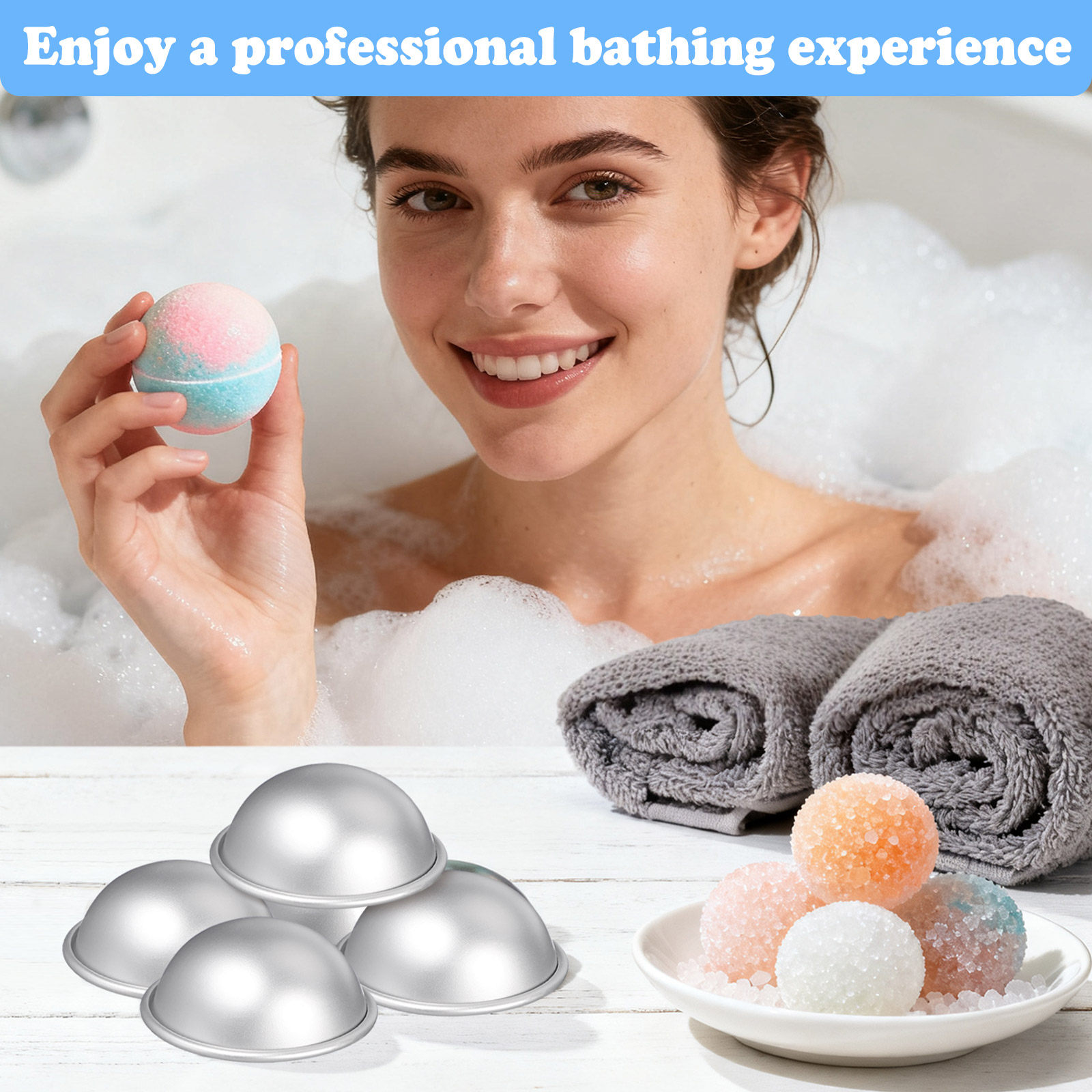 12Pcs High Quality Aluminium A - огляд і ціна Bath Bomb Mold