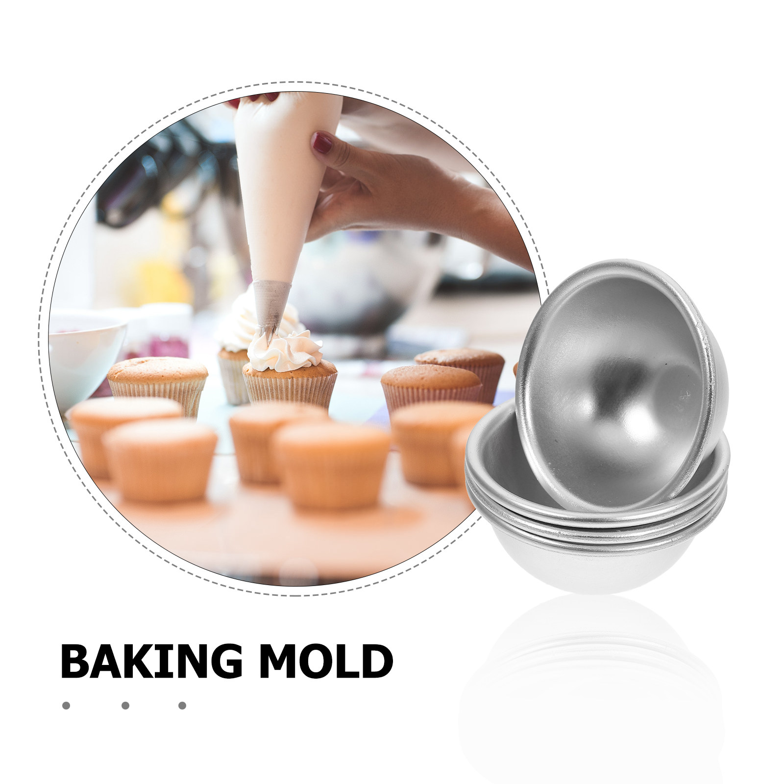 4Pcs Aluminum Hemisphere Bath  - огляд і ціна Bath Bomb Mold