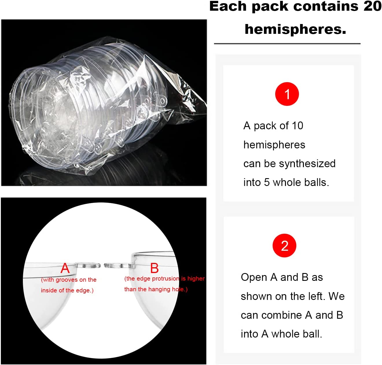 Clear Plastic Ornaments Balls, - огляд і ціна Bath Bomb Mold