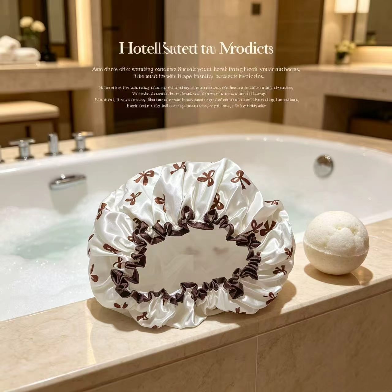 Bow-tie Waterproof Bath Cap fo - огляд і ціна Hair Spa Wellness